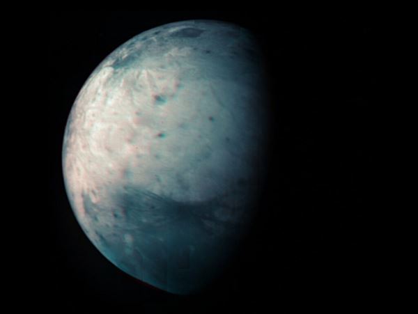 Juno получил инфракрасное изображение Ганимеда